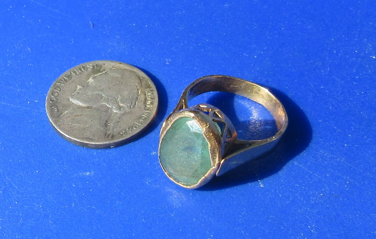 Quite a Big 22K Emerald Ring Today